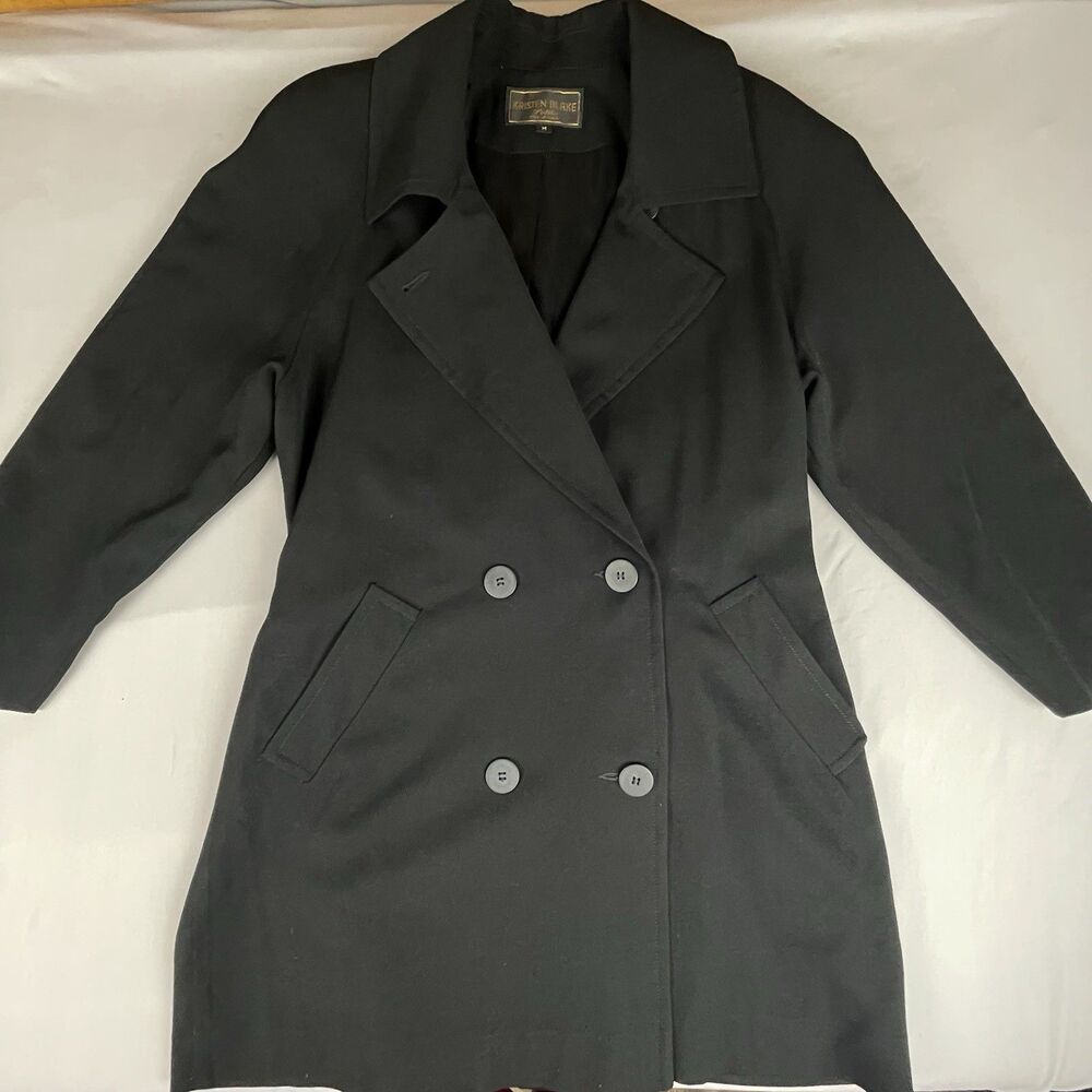 Kristen Blake 100% Wool Double Breasted Pea Coat Women’s M Petite Lined Pockets